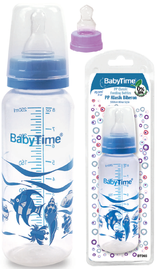 Baby Time Klasik Silikon Damak Uçlu PP Biberon - 250ml