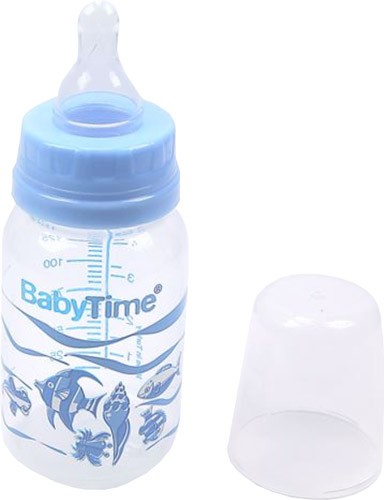 Baby Time Klasik Silikon Kiraz Uçlu PP Biberon - 150ml MAVİ