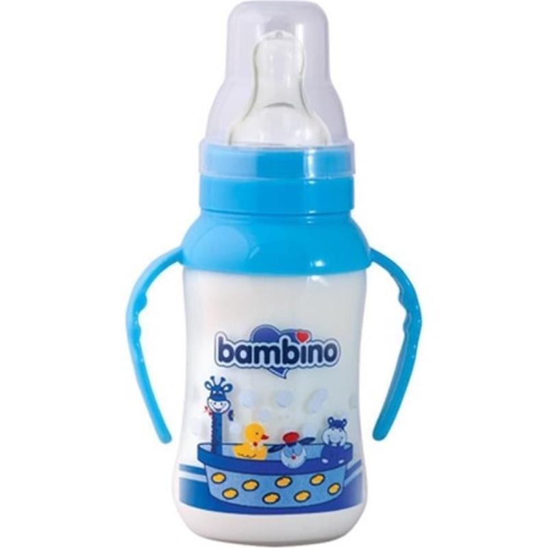 Bambino Ayıcıklı  Kavranabilir Biberon 150 ml - Mavi