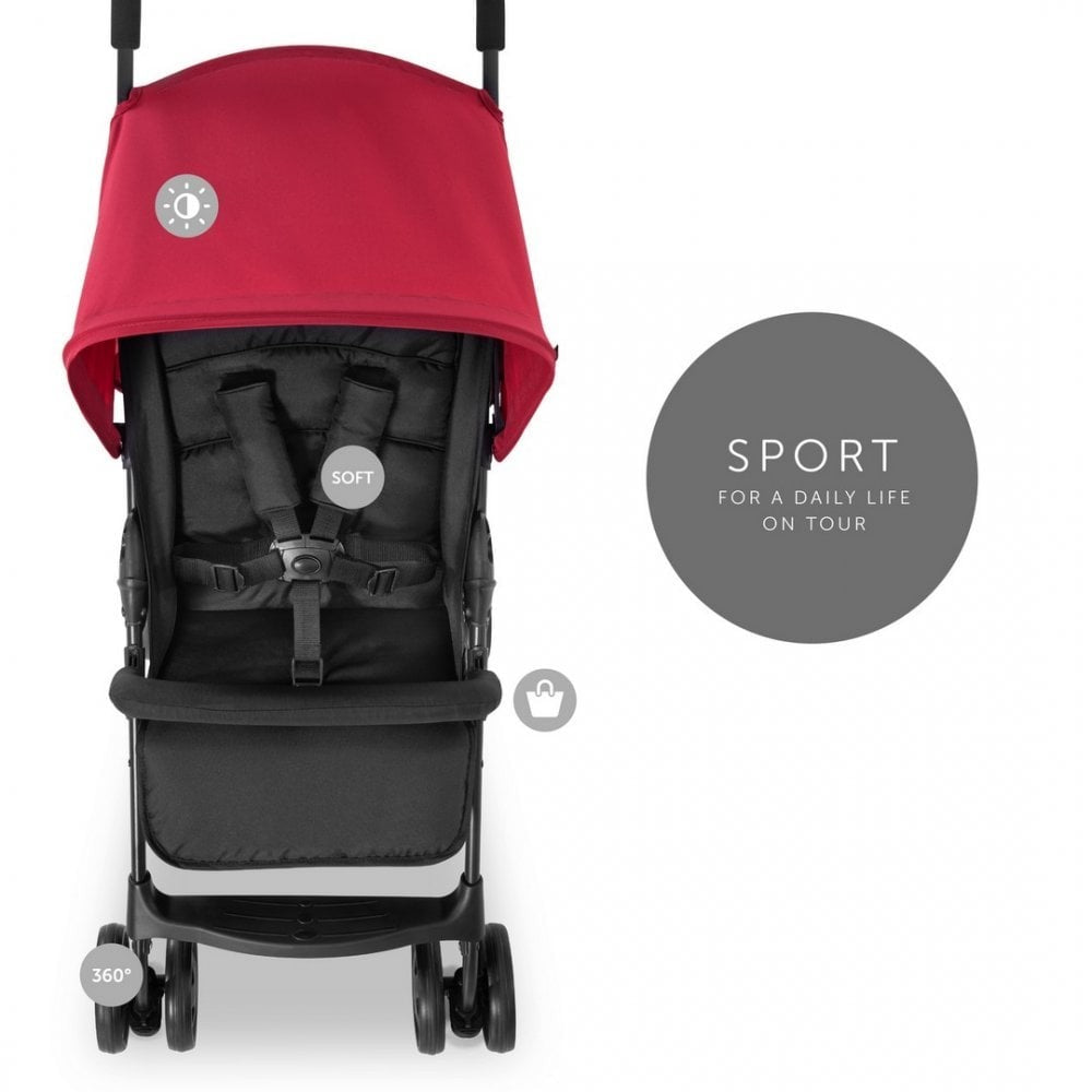 Hauck Ultra Hafif Tam Yatarlı Sport Bebek Arabası - Red